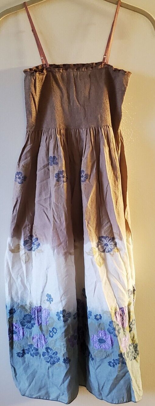 Max Studio Women’s Smocked Top Dress One Size Measures S To M Adjustable Straps